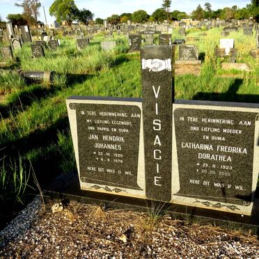VISAGIE Jan Hendrik Johannes 1920-1978 & Catharina Fredrika Dorathea 1923-2005
