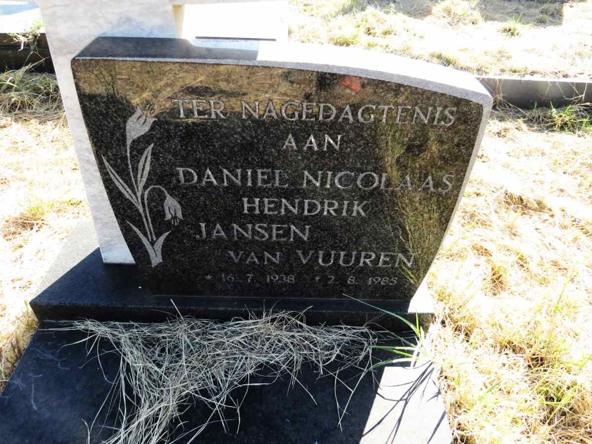 VUUREN Daniel Nicolaas Hendrik, Jansen van 1938-1985