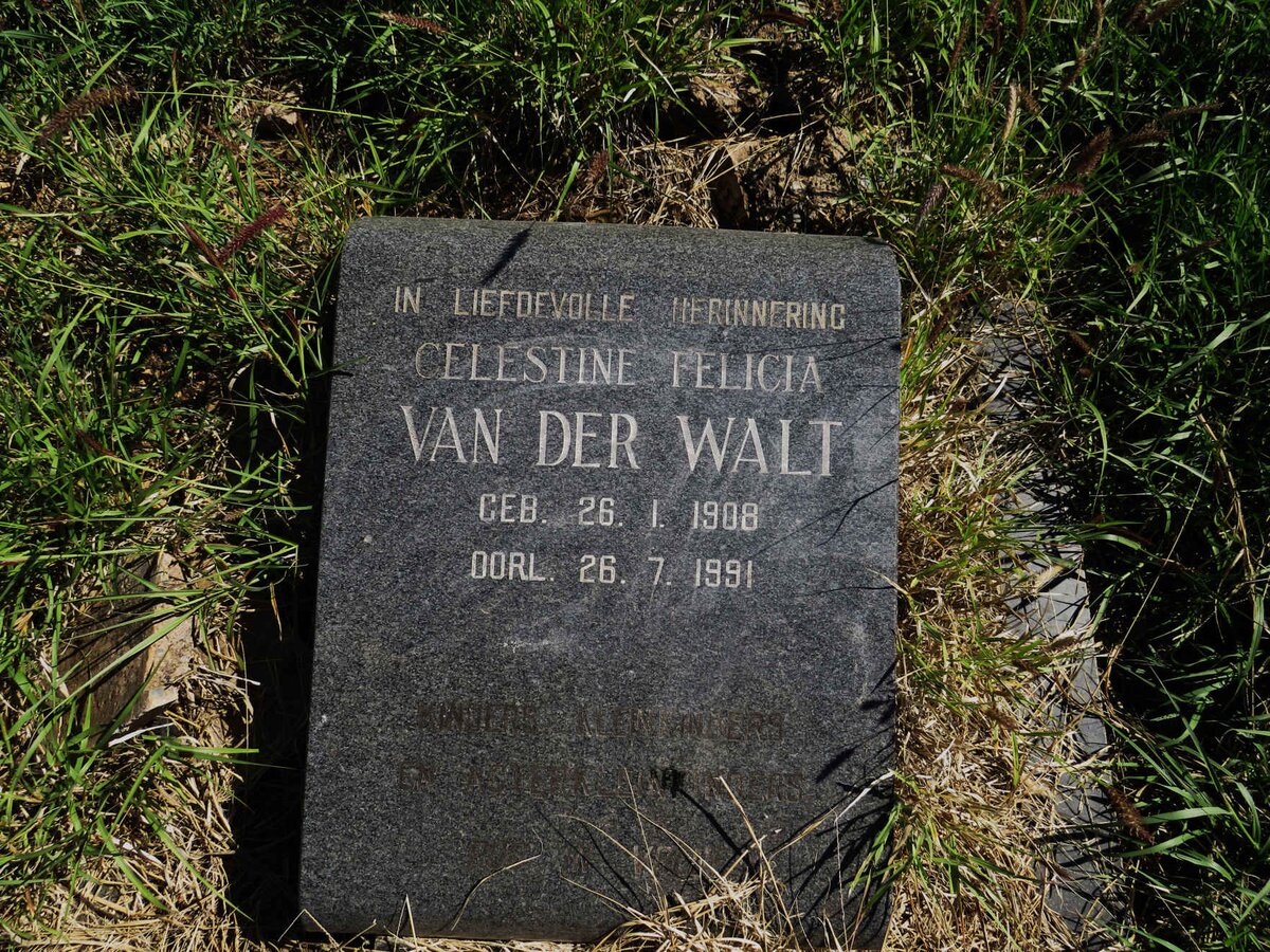 WALT Celestine Felicia, van der 1908-1991
