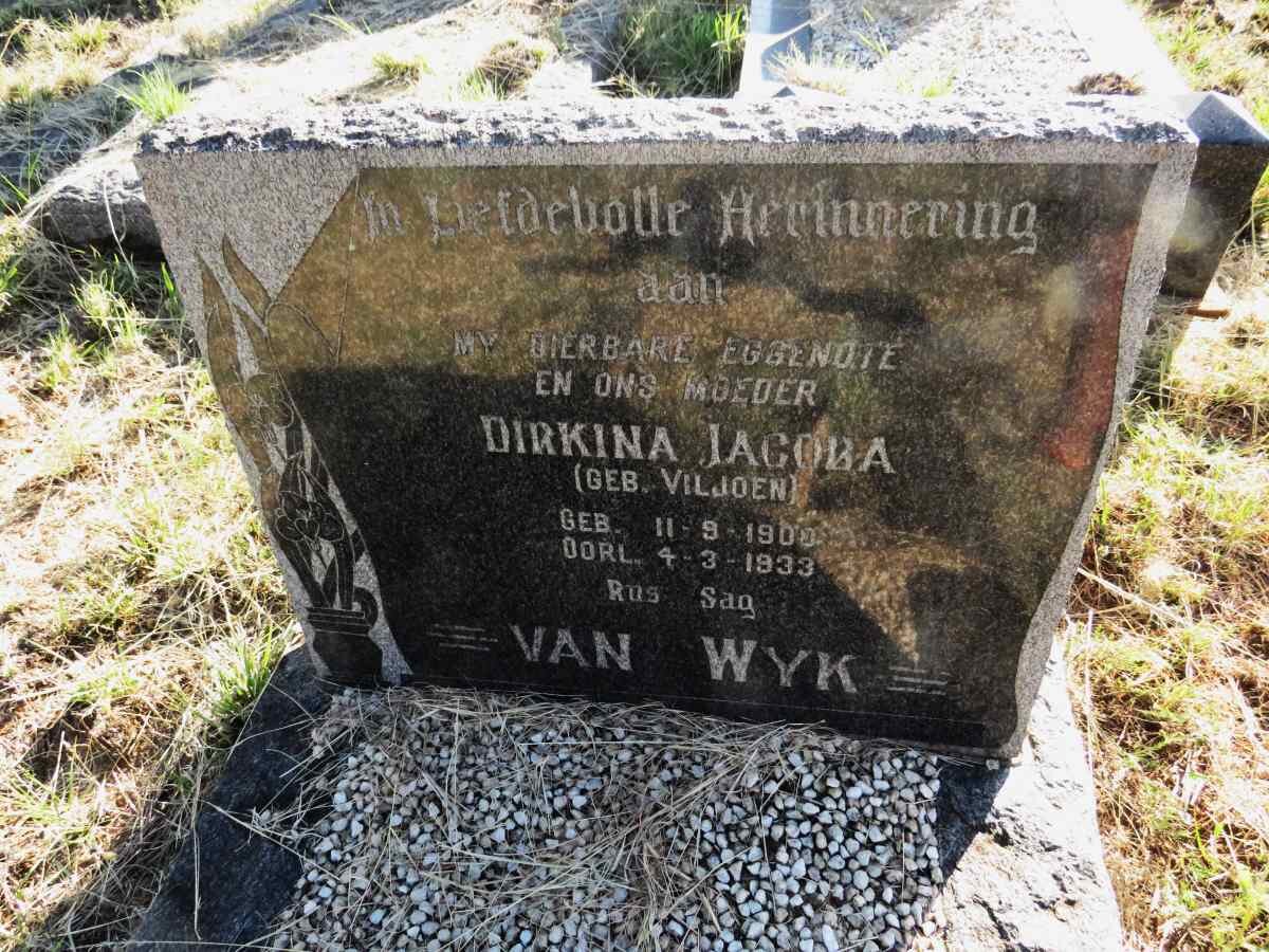 WYK Dirkina Jacoba, van nee VILJOEN 1900-1933