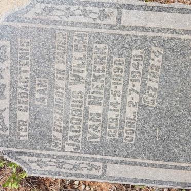 NIEKERK Jacobus Willem, van 1890-1940