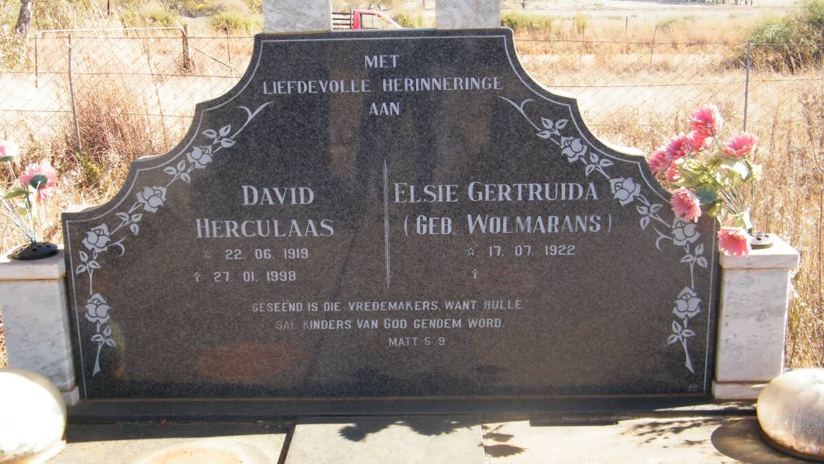 SCHOLTZ David Herculaas 1919-1998 &amp; Elsie Gertruida WOLMARANS 1922-