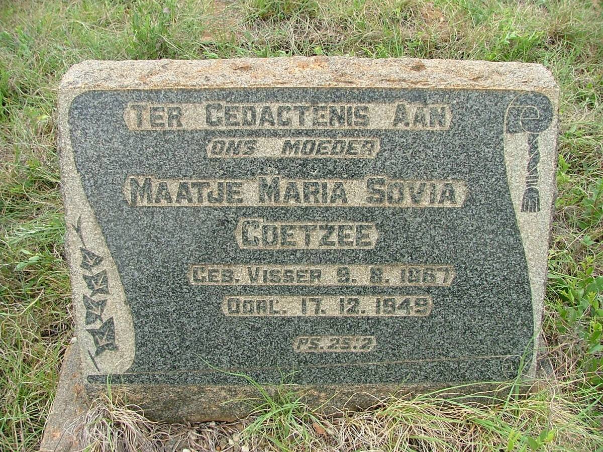 COETZEE Maatje Maria Sovia nee VISSER 1867-1949