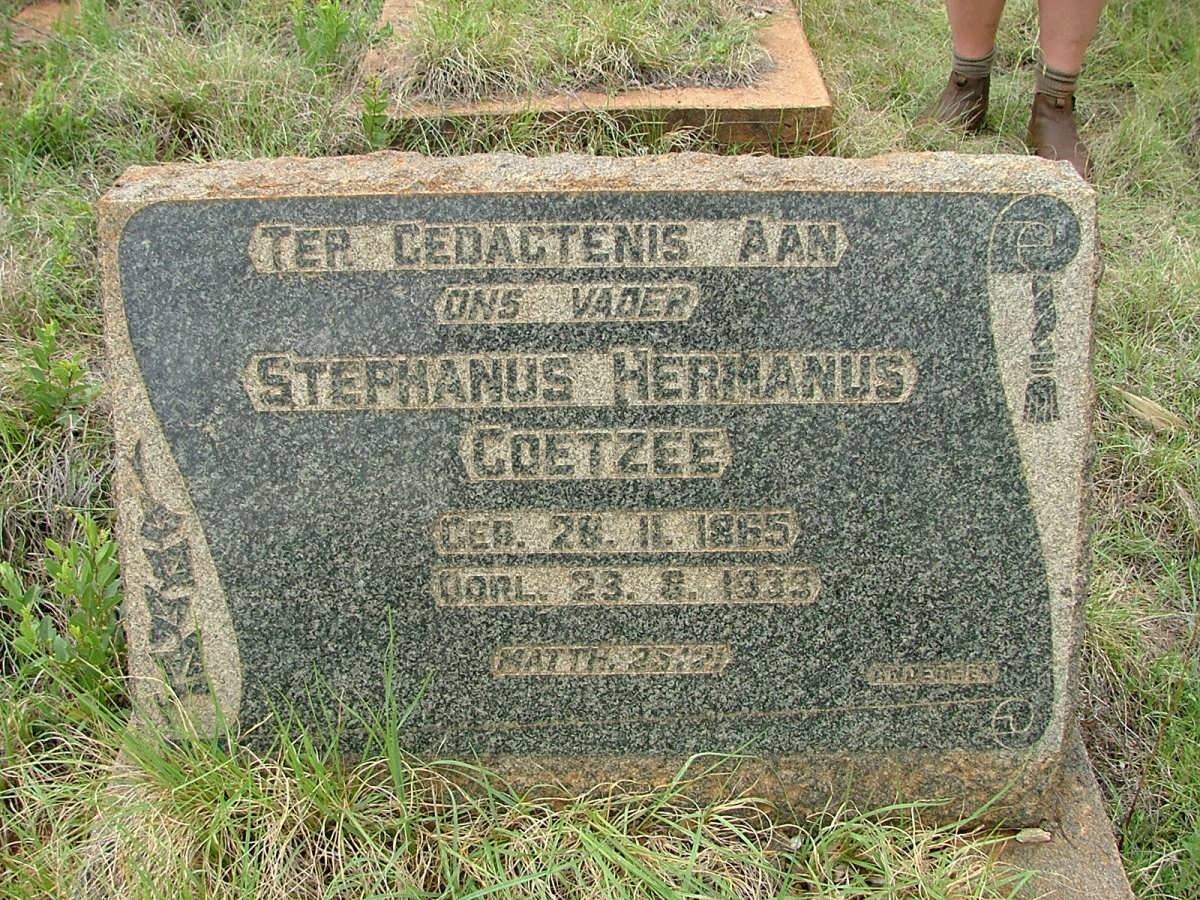 COETZEE Stephanus Hermanus 1865-1933