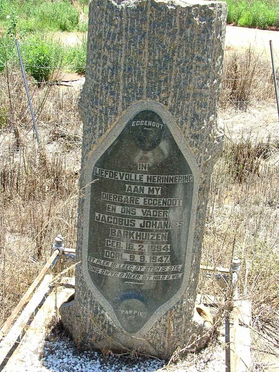 BARKHUIZEN Jacobus Johannes 1894-1947
