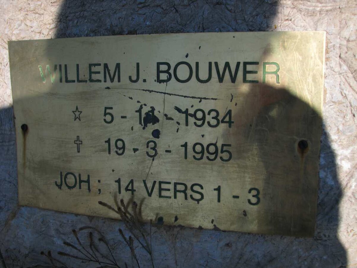 BOUWER Willem J. 1934-1995