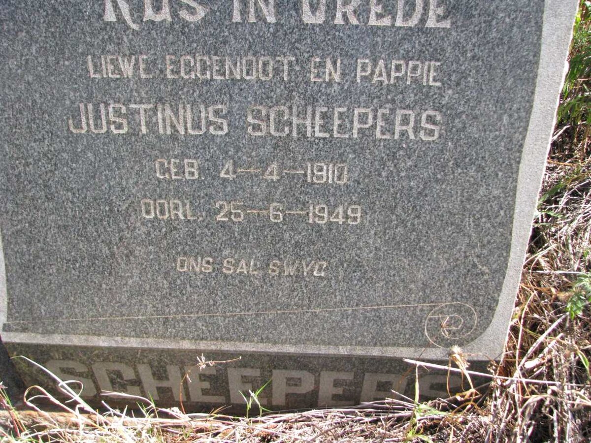 SCHEEPERS Justinus 1910-1949