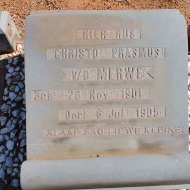 MERWE Christo Erasmus, v.d. 1901-1905