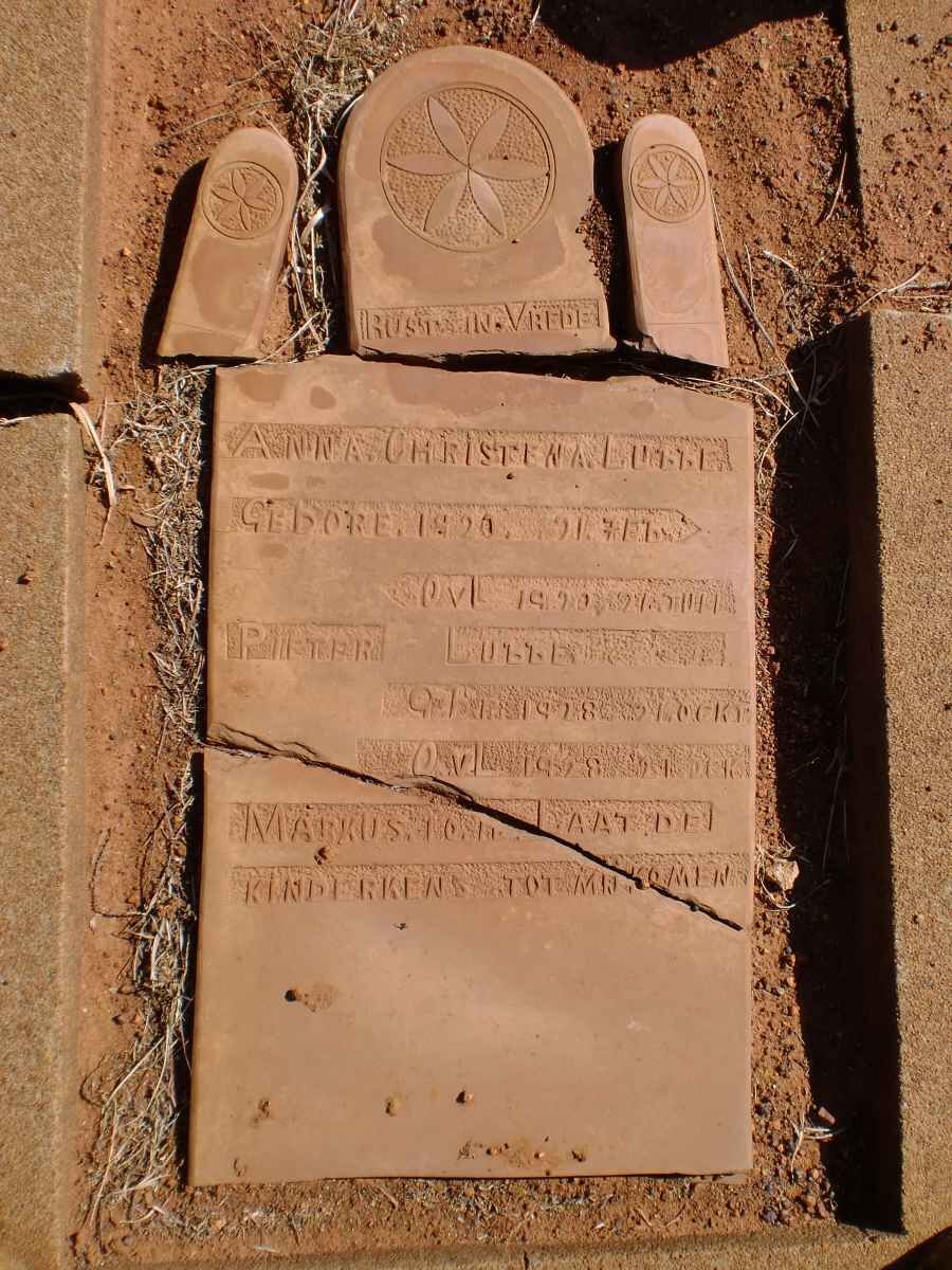 LUBBE Pieter &amp; Anna Christina