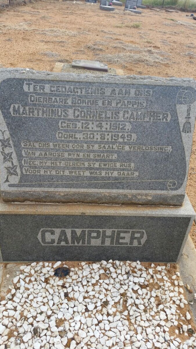 CAMPHER Marthinus Cornelis 1912-1949