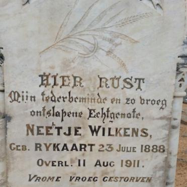 WILKENS Neetje nee RYKAART 1888-1911