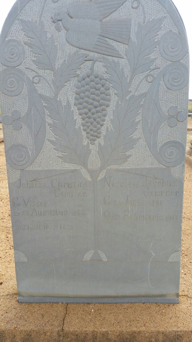 CAMPHER Nicolaas Jacobus 1851-1913 &amp; Johanna Christina VISSER 1854-1916