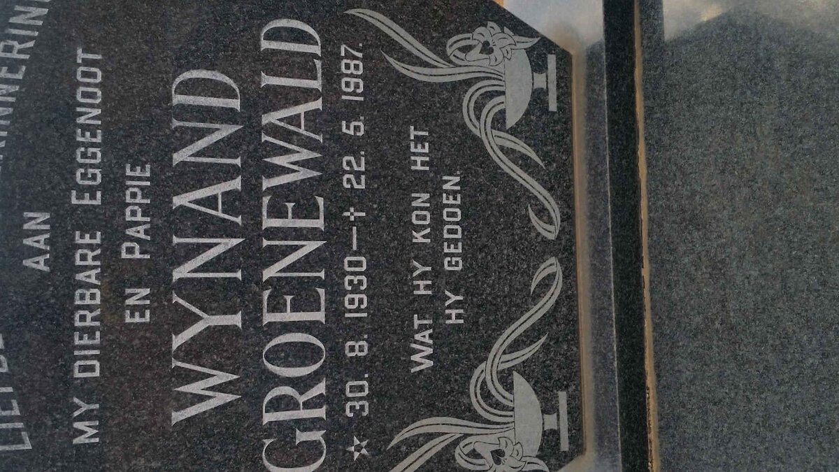 GROENEWALD Wynand 1930-1987