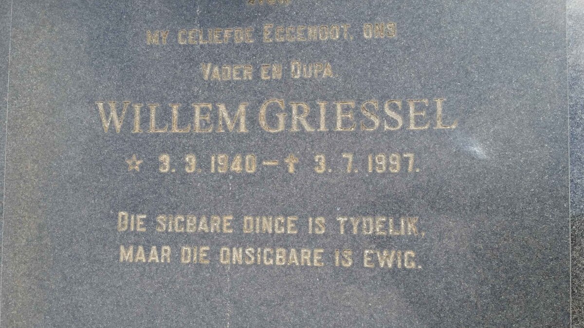 GRIESSEL Willem 1940-1997