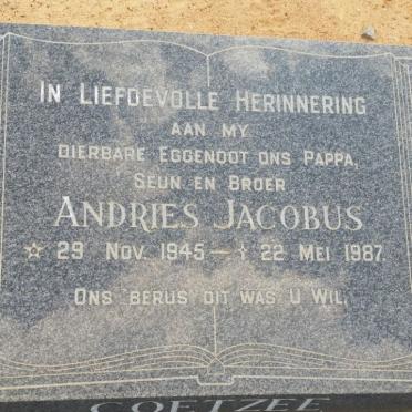 COETZEE Andries Jacobus 1945-1987
