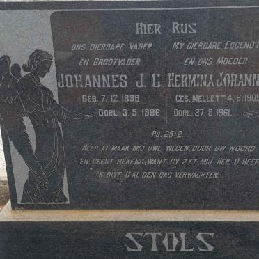 STOLS Johannes J.C. 1898-1986 &amp; Hermina Johanna MELLETT 1909-1961