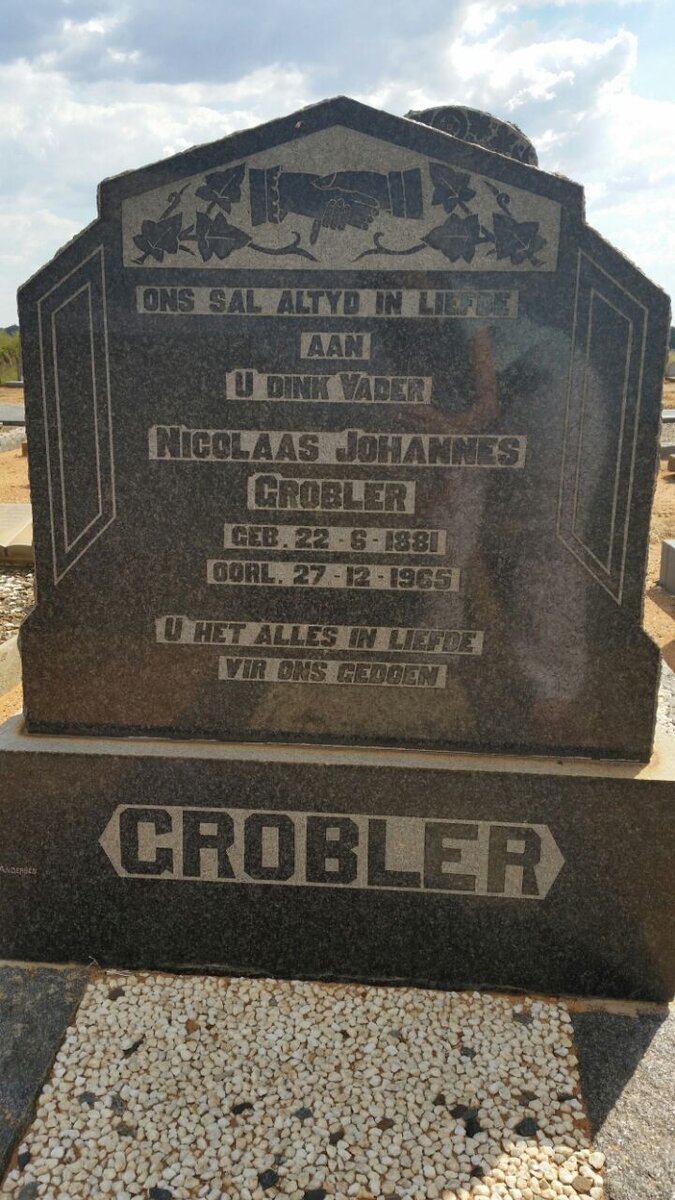 GROBLER Nicolaas Johannes 1881-1965