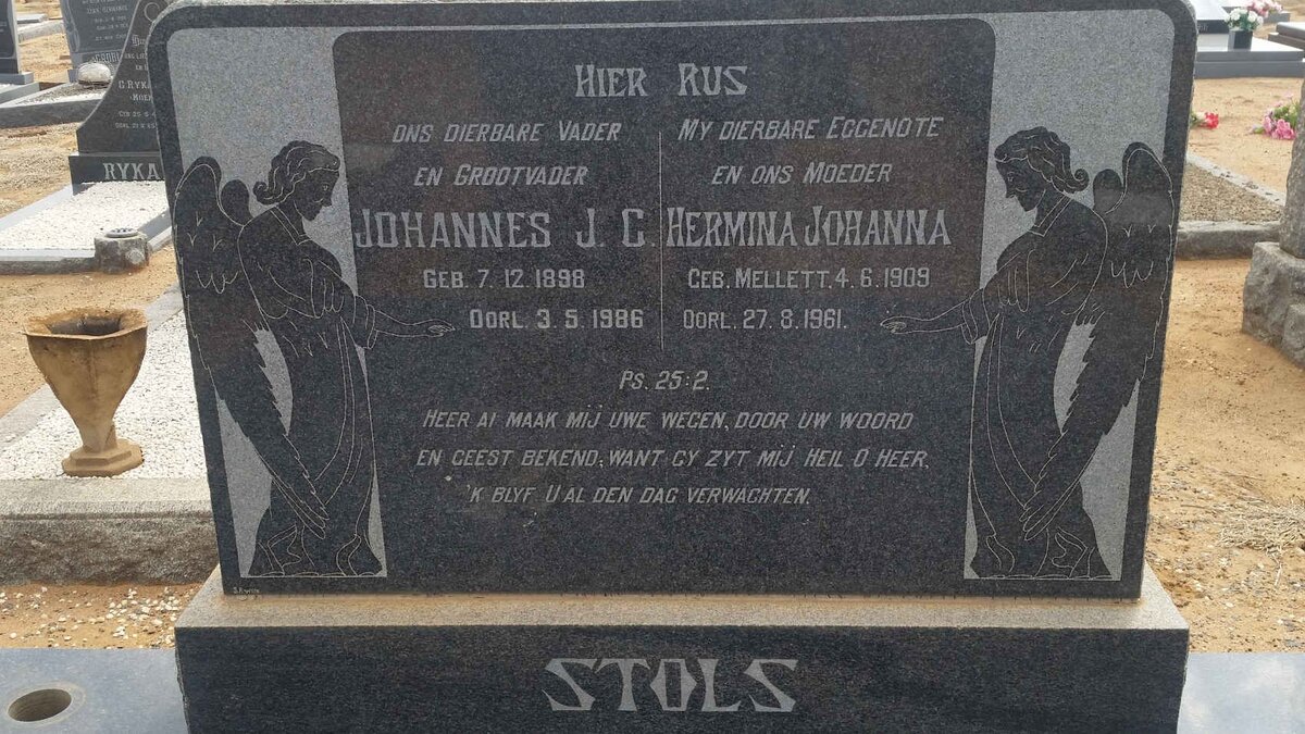 STOLS Johannes J.C. 1898-1986 &amp; Hermina Johanna MELLETT 1909-1961