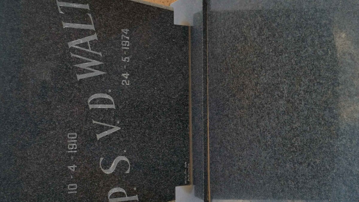 WALT P.S., v.d. 1910-1974