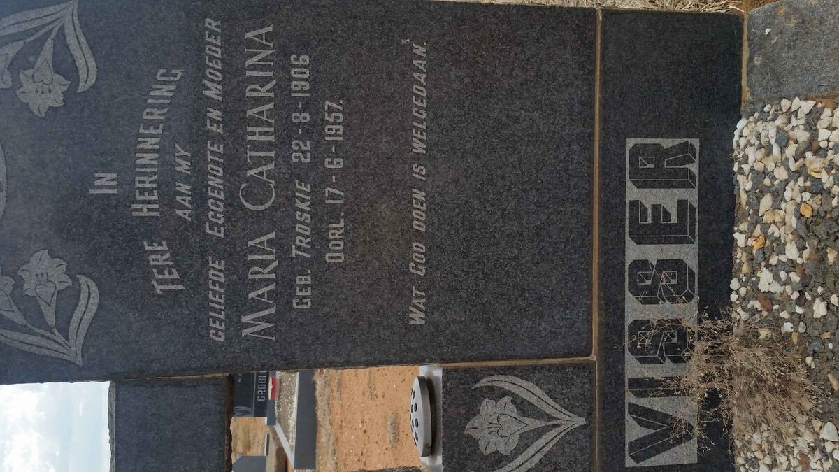 VISSER Maria Catharina nee TROSKIE 1906-1957