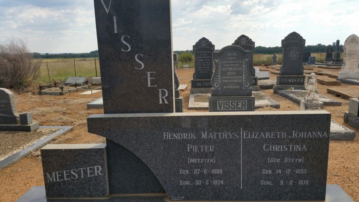 VISSER Hendrik Matthys Pieter 1888-1974 &amp; Elizabeth Johanna Christina STEYN 1893-1979