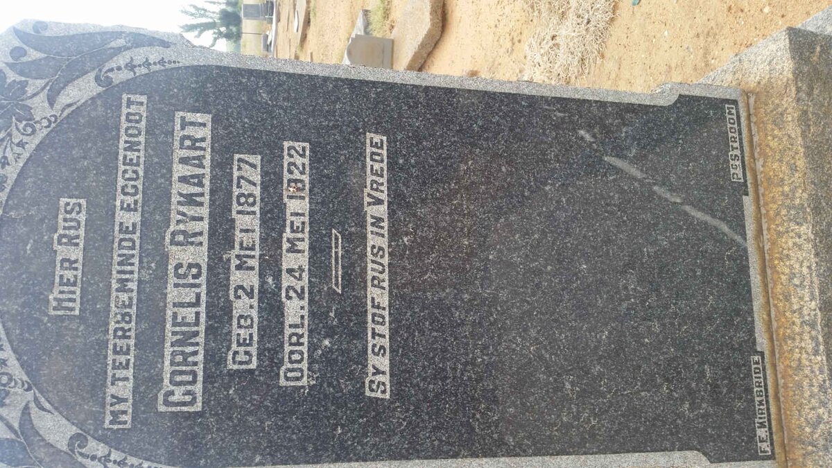 RYKAART Cornelis 1877-1922