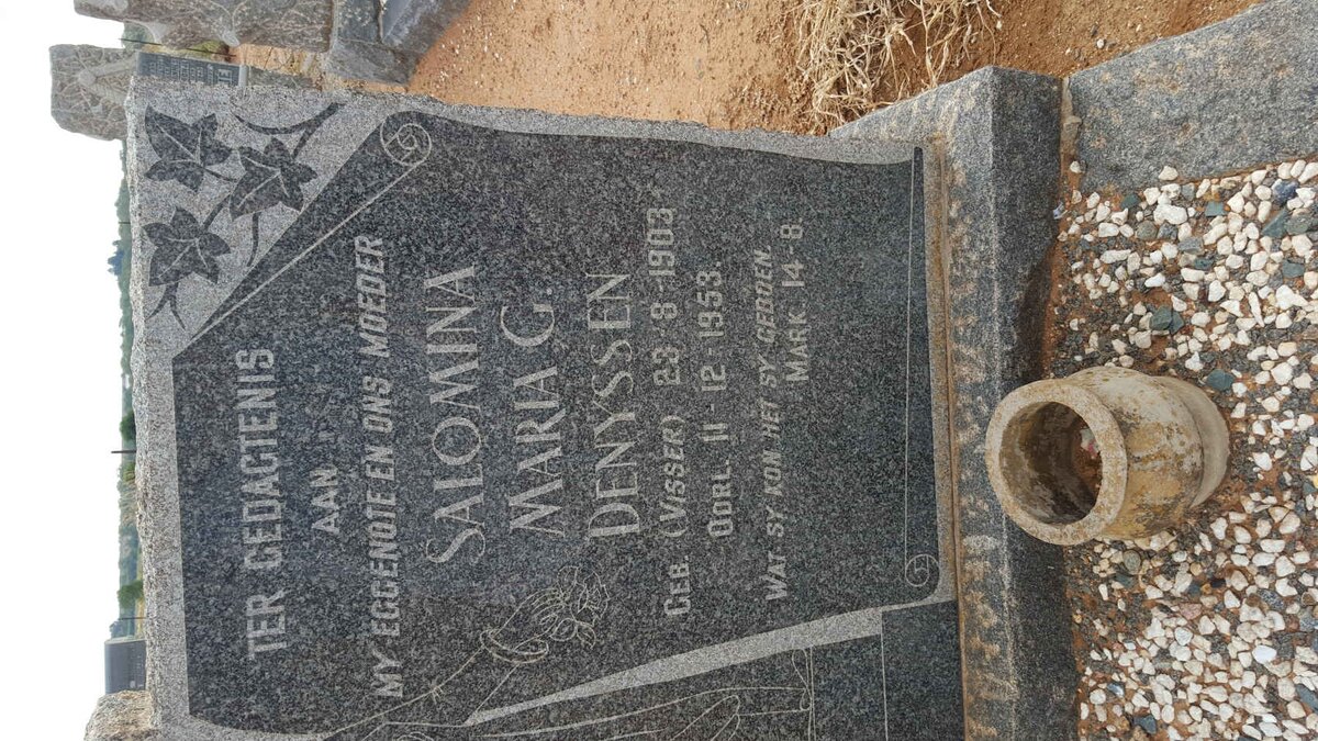 DENYSSEN Salomina Maria G. nee VISSER 1903-1953