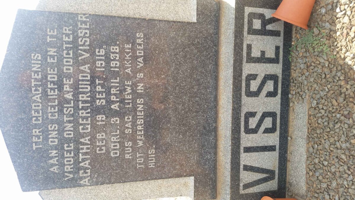 VISSER Agatha Gertruida 1916-1938