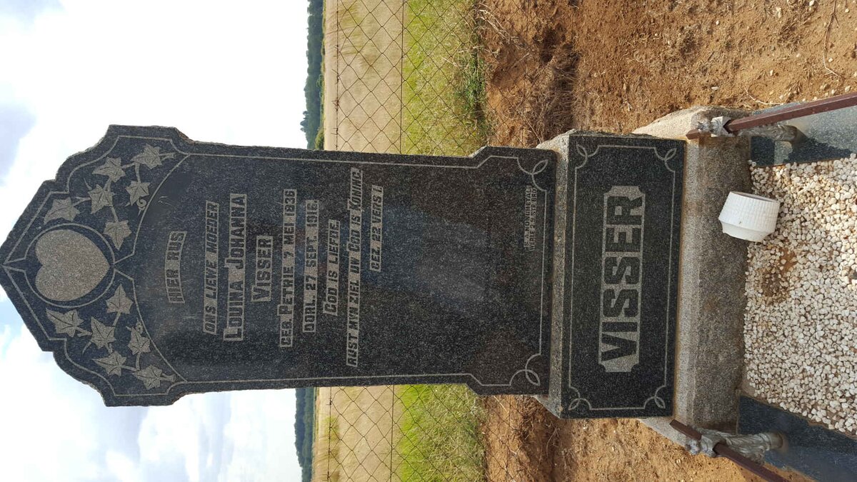 VISSER Louina Johanna nee PETRIE 1836-1916