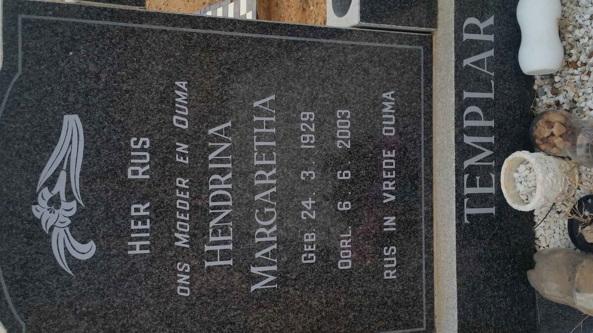 TEMPLAR Hendrina Margaretha 1929-2003