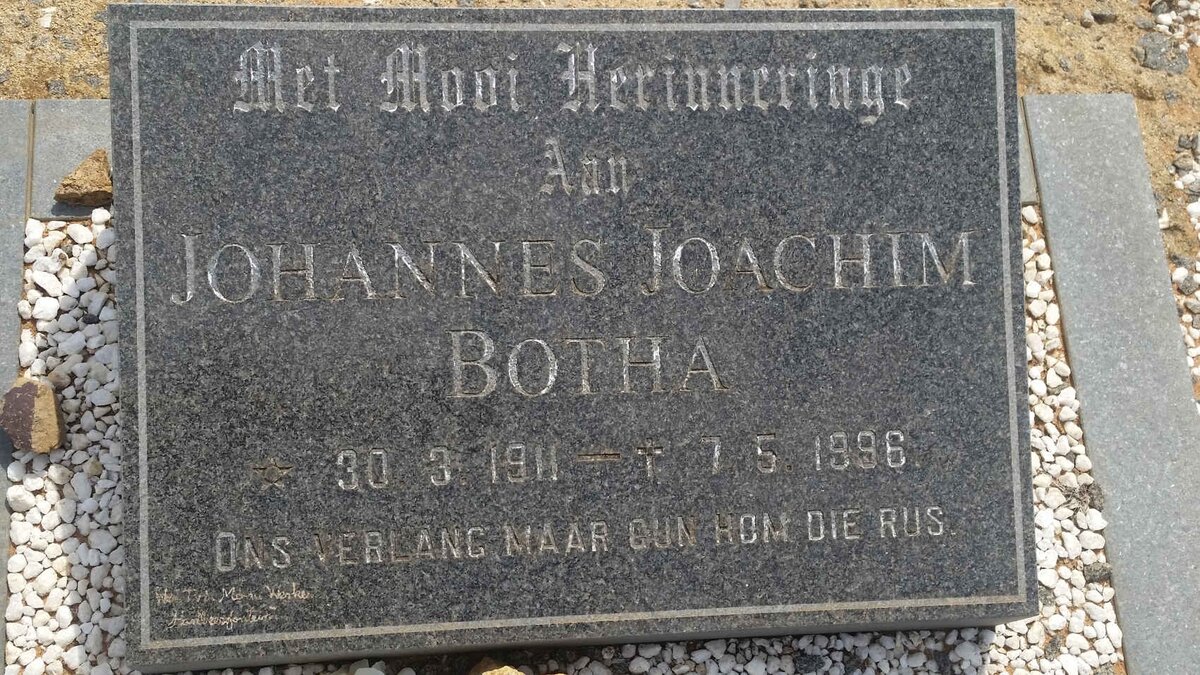 BOTHA Johannes Joachim 1911-1996