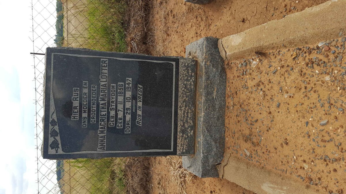 LOTTER Anna Magrieta Maria nee STRYDOM 1856-1947