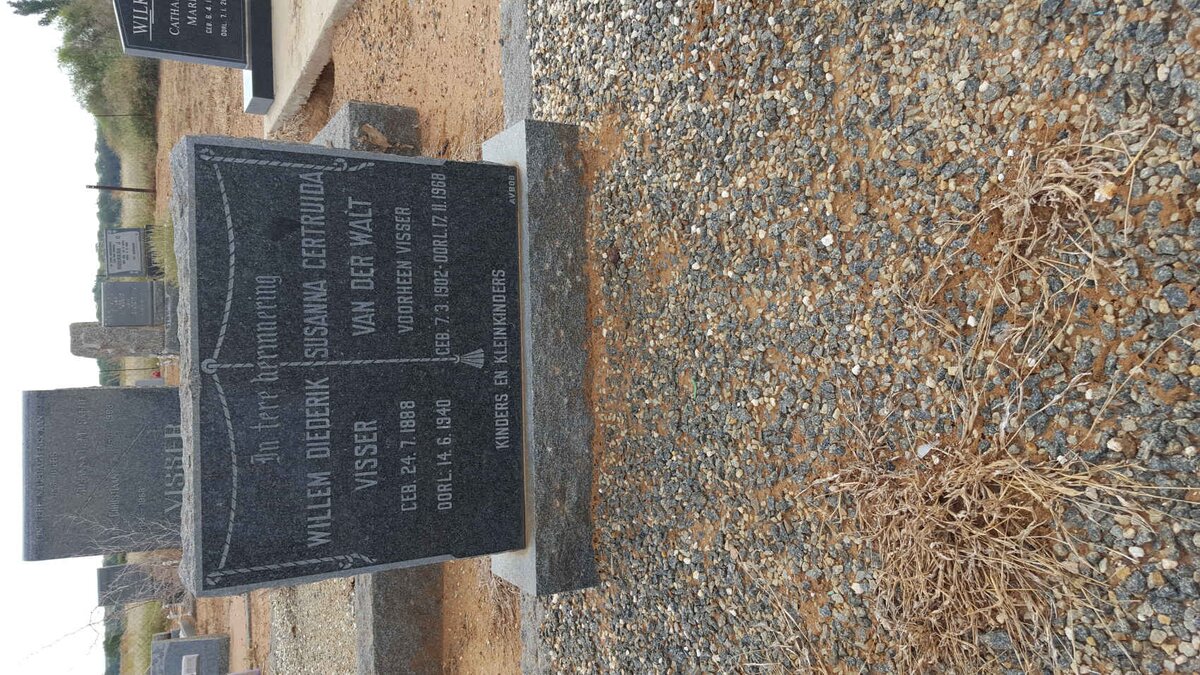 VISSER Willem Hendrik 1888-1940 &amp; Susanna Gertruida VAN DER WALT voorheen VISSER 1902-1968