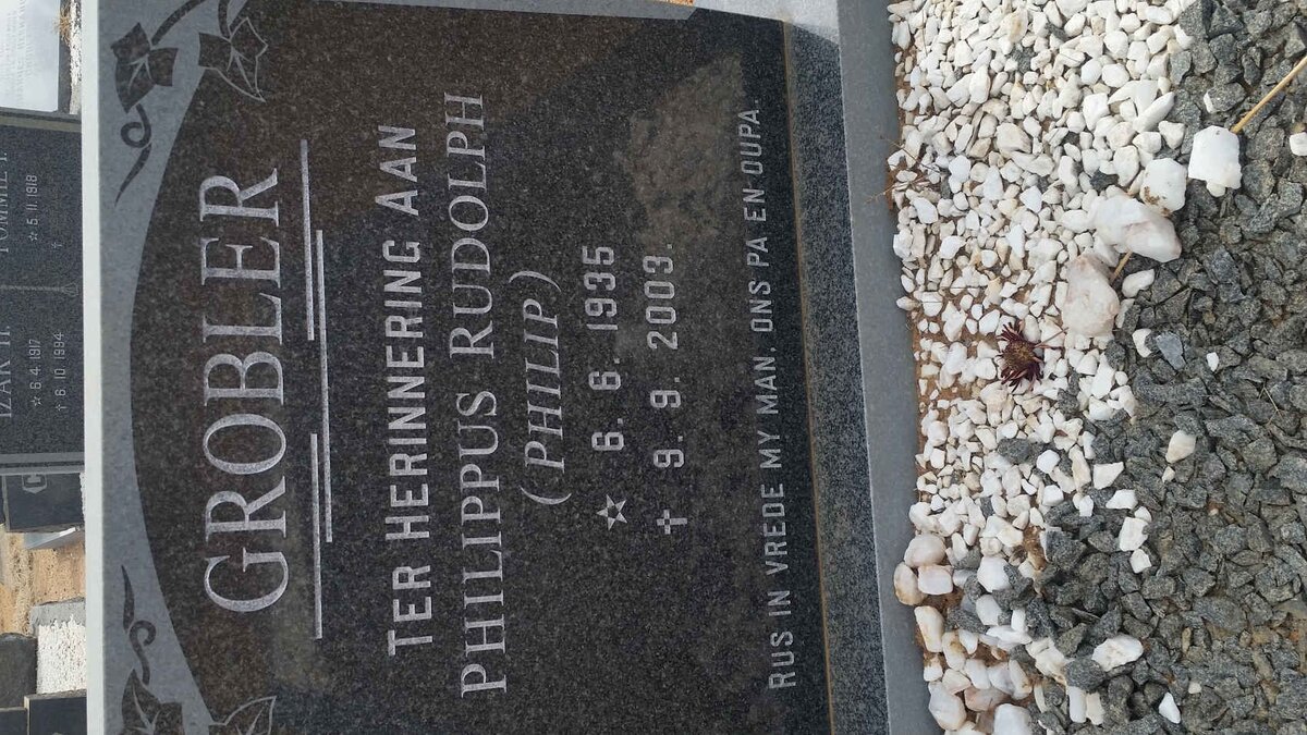 GROBLER Philippus Rudolph 1935-2003