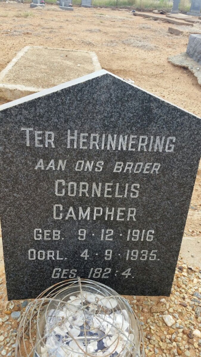 CAMPHER Cornelis 1916-1935