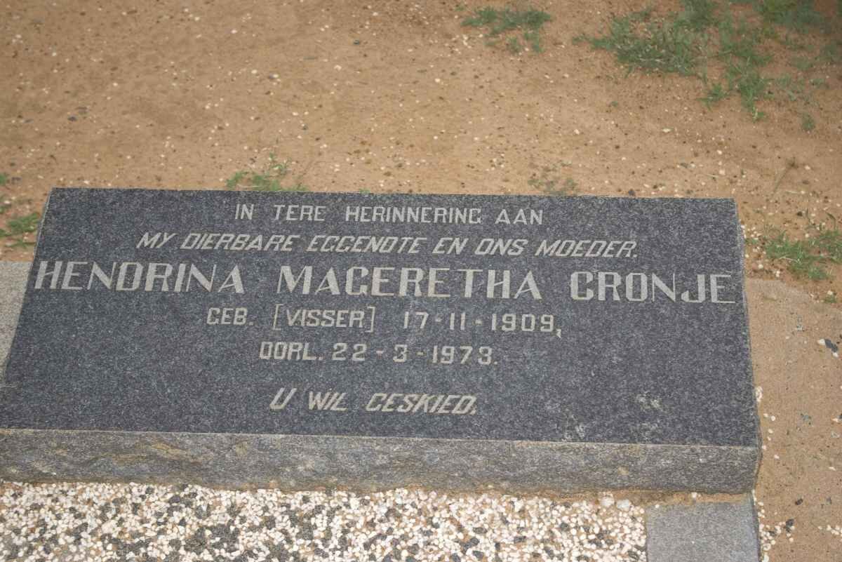 CRONJE Hendrina Mageretha nee VISSER 1909-1973