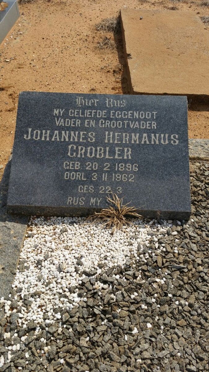 GROBLER Johannes Hermanus 1896-1962