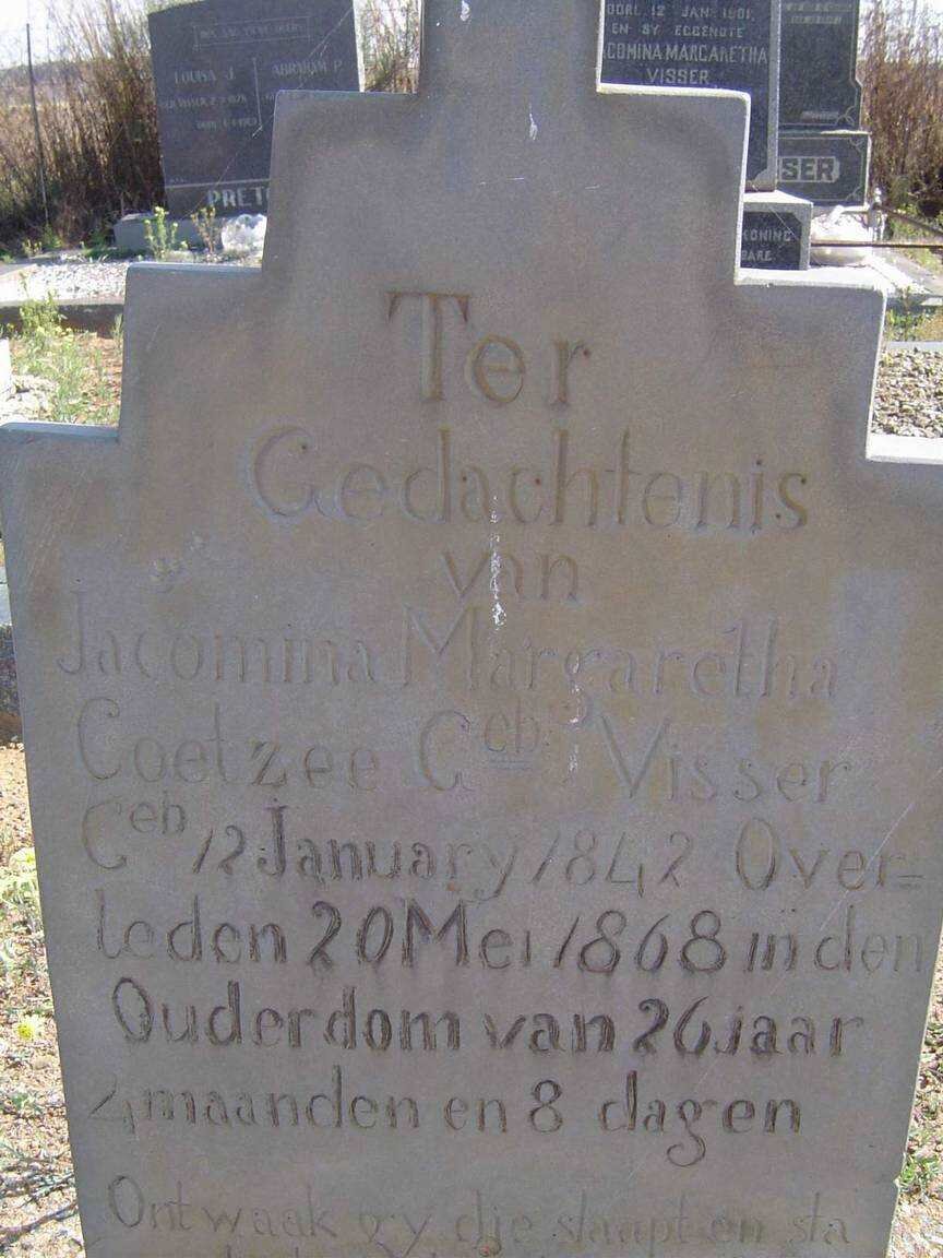COETZEE Jacomina Margaretha nee VISSER 1842-1868_1