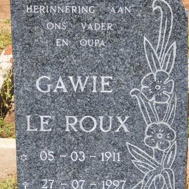 ROUX Gawie, le 1911-1997