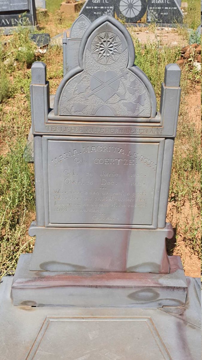 ROUX Maria Magrita, le nee COERTZE 1866-1913