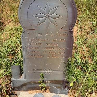 RENEKE Albertus Thomas 1923-1927