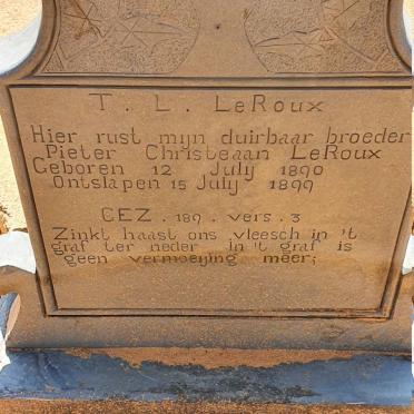 ROUX Pieter Christeaan, le 1890-1899