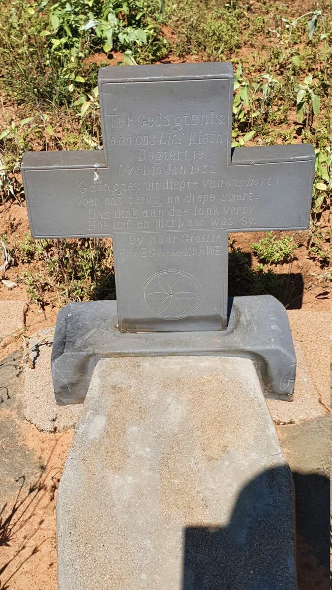 MERWE, Dogtertje van der -1935