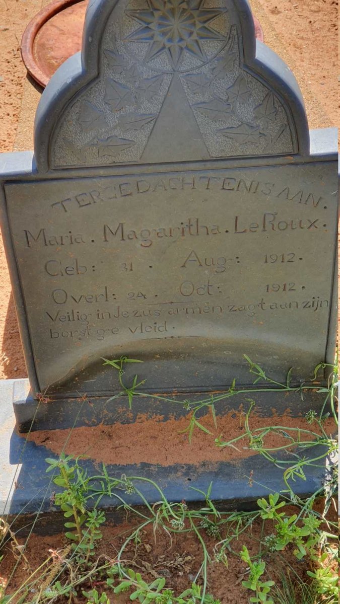 ROUX Maria Magaritha, le 1912-1912