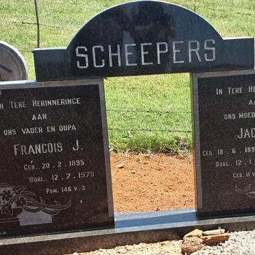 SCHEEPERS Francois J. 1895-1979 &amp; Jacoba M. CROMHOUT 1895-1953
