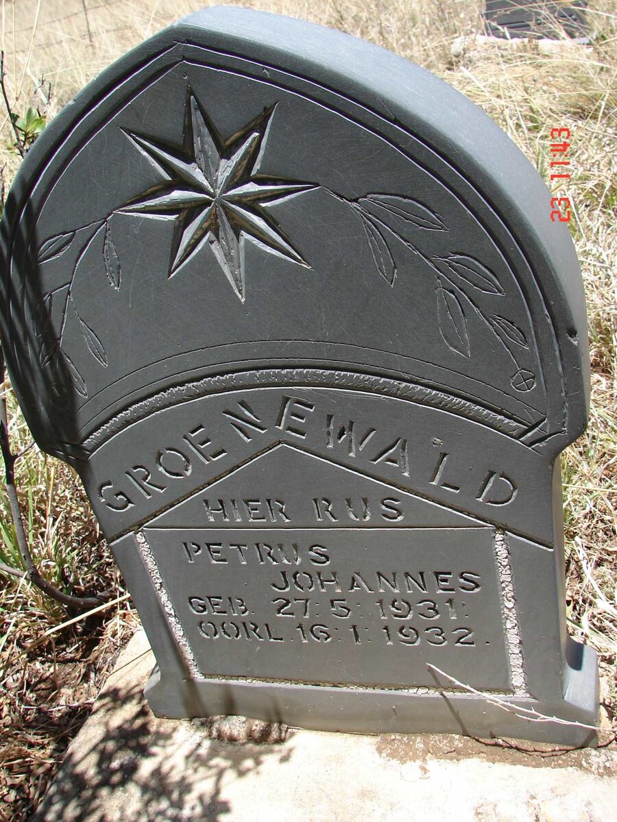 GROENEWALD Petrus Johannes 1931-1932