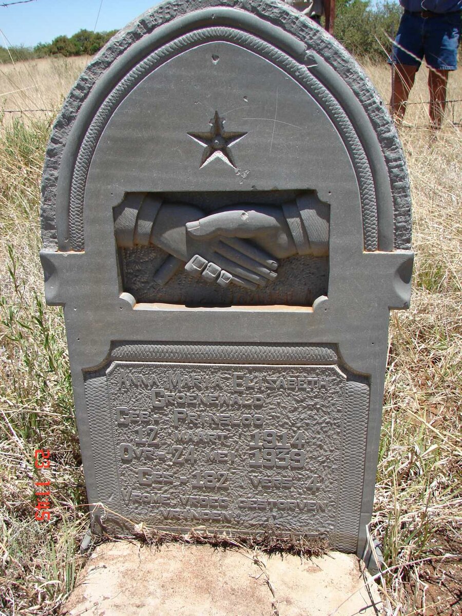 GROENEWALD Anna Maria Elizabeth nee PRINSLOO 1914-1939