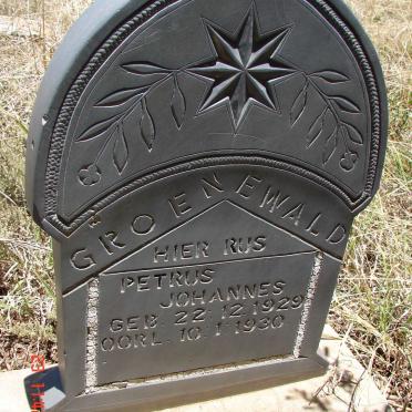 GROENEWALD Petrus Johannes 1929-1930