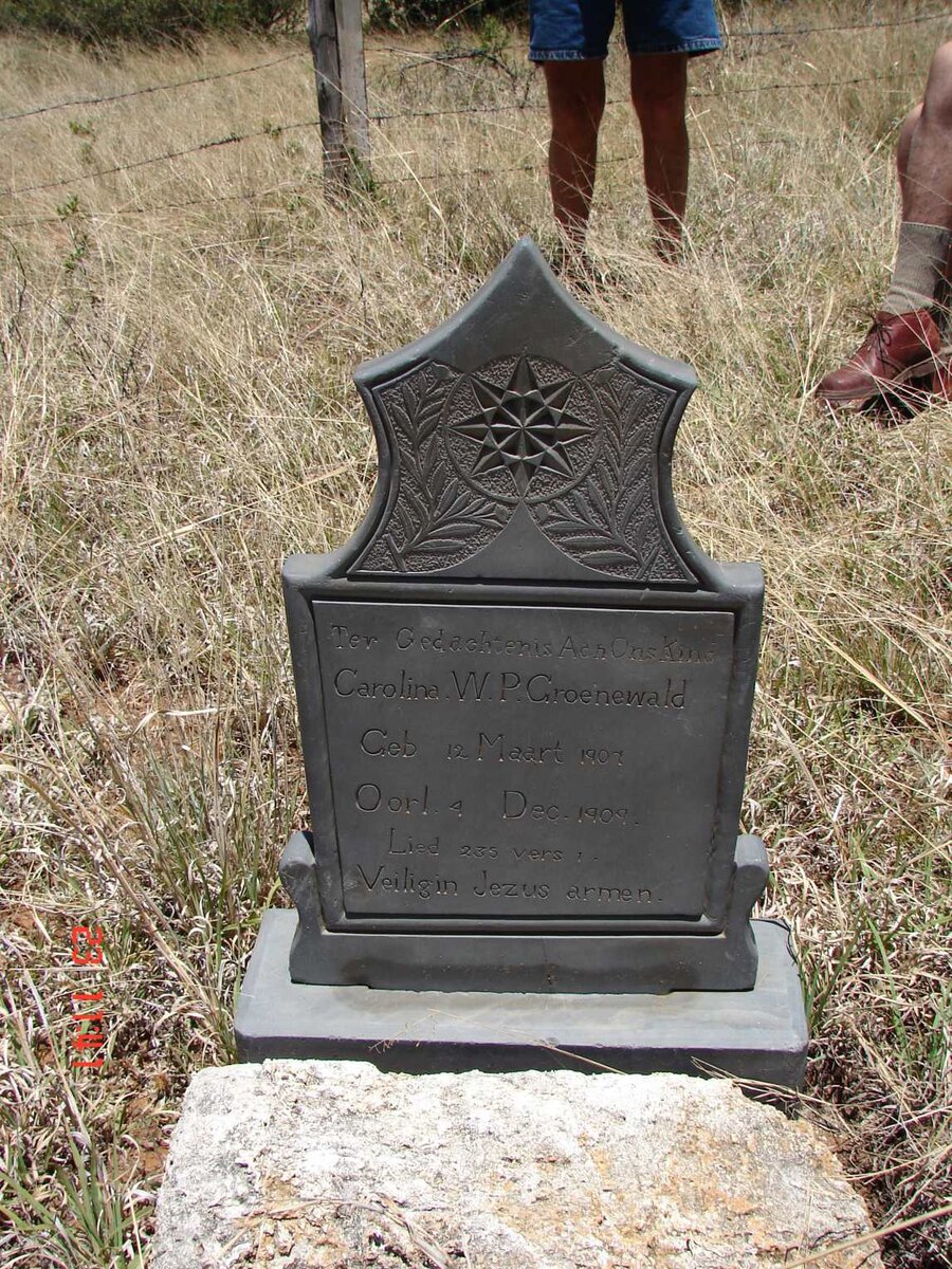 GROENEWALD Carolina W.P. 1907-1909