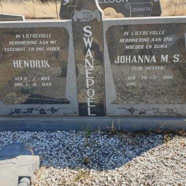 SWANEPOEL Hendrik 1894-1948 &amp; Johanna M.S. HUYSER 1908-1986 